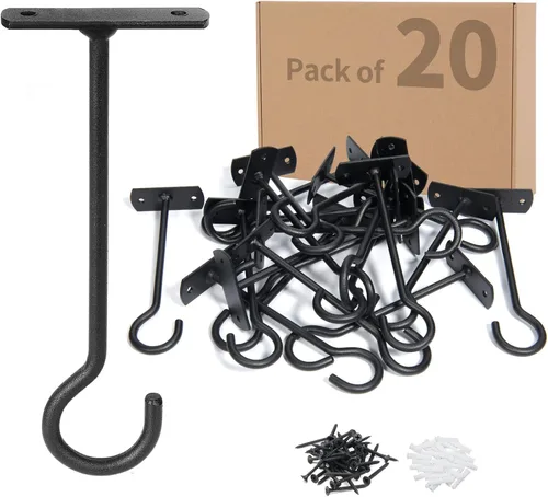 Vista 28 de Ganchos de techo para plantas colgantes, paquete de 2.5 pulgadas, ganchos de pared para plantas, luces, macetas, linternas, comederos de pájaros