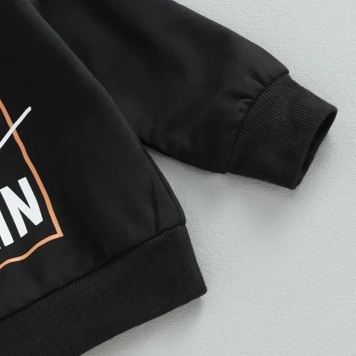 Vista 5 de Ropa para el día de San Valentín para bebé, sudadera de manga larga con letras, pantalones deportivos elásticos para otoño e invierno
