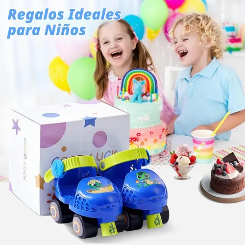 Vista 7 de Kids Roller Skates for Girls and Boys Age 2-4 Years Old,Adjustable Quad Toddler Children Beginner Roller Skates
