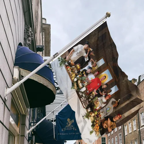 Vista 7 de Bandera de The Last Send de 3 x 5 pies, divertido póster duradero de hombre con 2 ojales de latón. Esta hermosa pancarta entretenida para decoración
