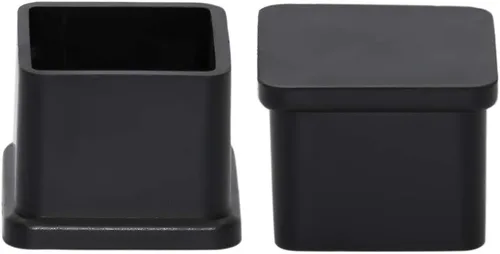 Vista 6 de Flyshop Tapones de PVC para patas de silla de patio, protectores de suelo cuadrados negros 10 unidades, 1 pulgada x 1 pulgada, 0.984 x 0.984 in