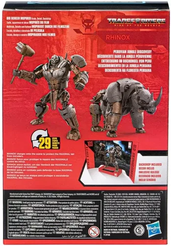 Vista 4 de Transformers Studio Series Voyager Class 103 Rhinox Rise of Beasts Figura de acción de 6.5 pulgadas