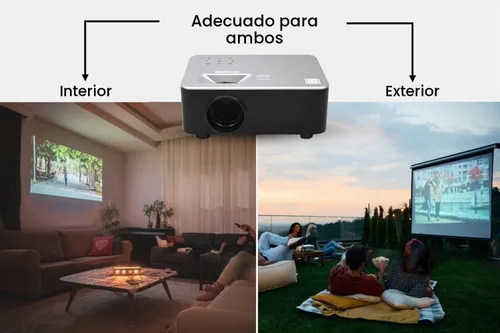 Vista 7 de RCA RPJ133 1080P, tamaño de imagen de 30 a 150 pulgadas, Bluetooth integrado, HDMI, USB, control remoto, control de voz, interior, exterior