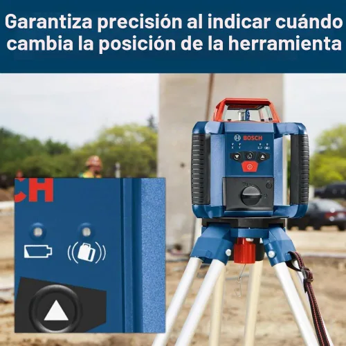 Vista 6 de BOSCH GRL2000-40HK REVOLVE Kit de láser rotativo horizontal autonivelante, incluye trípode, varilla de grado, receptor láser, 2 baterías D, 2