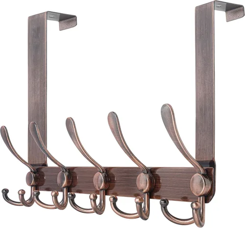 Vista 13 de WEBI Ganchos para colgar sobre la puerta, perchero para colgar sobre la puerta, perchero de puerta para toallas, ropa, baño, negro