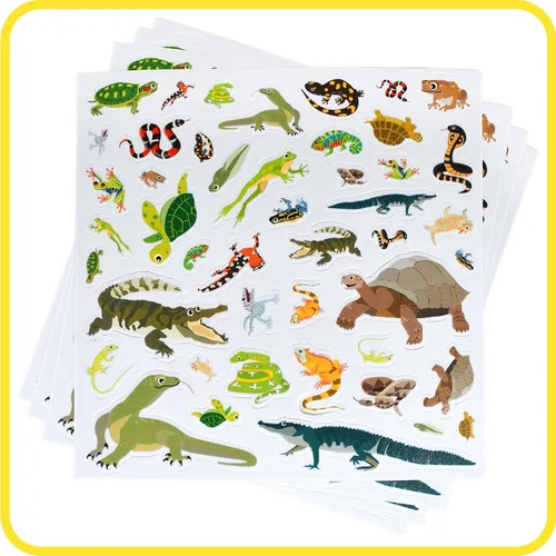 Vista 6 de Ready 2 Learn Calcomanías de espuma – Reptiles y anfibios – Paquete de 184 – Calcomanías autoadhesivas para niños – Calcomanías 3D de serpiente