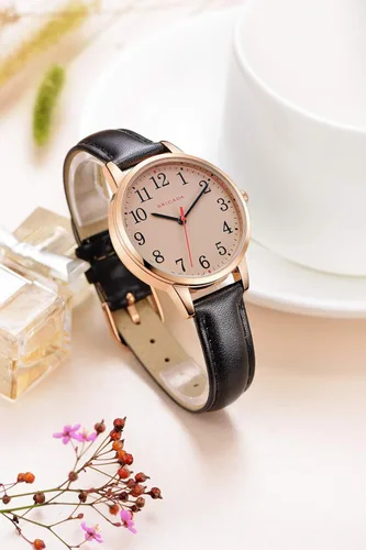 Vista 2 de BRIGADA - Reloj de mujer elegante reloj para mujer correa de cuero reloj de chicas para mujer impermeable