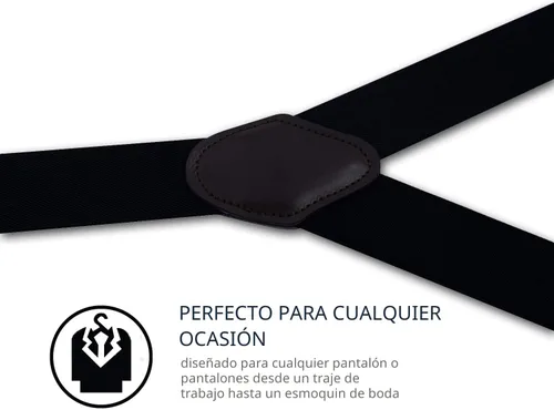 Vista 3 de Tirantes ajustables con correas elásticas y espalda en Y, resistente Negro