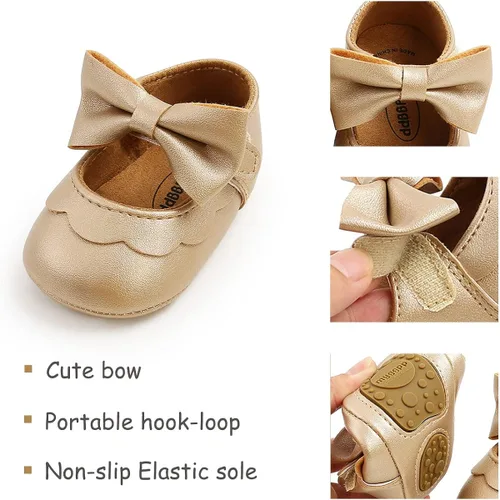 Vista 3 de Timatego Zapatos planos Mary Jane para bebé, suela suave, antideslizantes, para bebés, primeros pasos, boda, vestido de princesa, zapatos de cuna