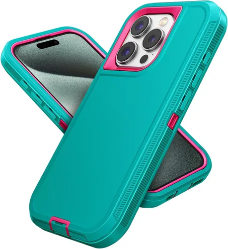 Vista 76 de Jelanry - Funda para iPhone 15 5G, protección resistente, resistente, color negro Dropproof & Dual-Layer Protective Back Cover with Port Anti