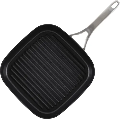 Vista 9 de Anolon Allure - Sartén para parrilla cuadrada profunda, anodizado duro, antiadherente, 11 pulgadas, color gris oscuro