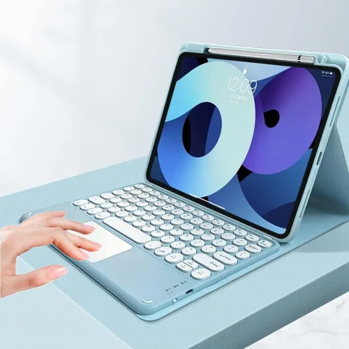 Vista 20 de kaitesi Funda con Teclado para iPad 9ª 8ª 7ª Generación iPad 10.2 pulgadas Touchpad Teclado Desmontable para iPad Air 3ª Generación 10.5"/iPad Pro