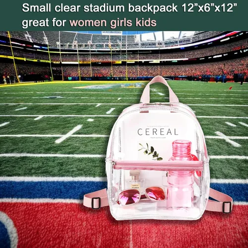 Vista 28 de Keepcross Mochila transparente de 12 x 6 x 12 pulgadas para eventos de estadio, bolsa transparente para estadios, eventos deportivos, festivales