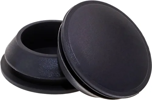 Vista 9 de ONLYKXY 5 piezas de silicona negra redonda tipo cierre a presión para muebles, tapones para orificios de muebles, tapa protectora (0.315 in)