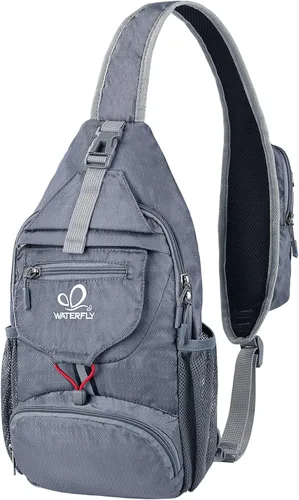 Vista 12 de WATERFLY - Mochila cruzada ligera y plegable, mochila de viaje