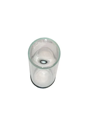Vista 2 de Paquete de 6 recipientes de 4.25 pulgadas, más de 1 onza (11 Dram / 40.7 mL) Recipiente de almacenamiento de vidrio transparente extra grande