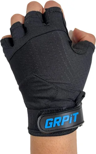 Vista 6 de Guantes infantiles para ciclismo, scootering y diversión en el patio de recreo Guantes de bicicleta acolchados de medio dedo para niños y niñas