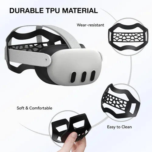 Vista 4 de APEXINNO VR Head Strap Pad for Quest 3 Headset Accessories, TPU Head Strap Cushion for Quest 3 Quest 2 Original Head Strap, Bracket for The Back of