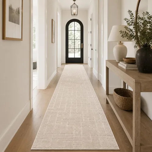 Vista 9 de Well Woven Serenity - Alfombra suave extra larga para pasillo, escalera, trufa de lino, 31 pulgadas x 24 pies