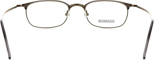Vista 2 de Lentes ópticos Forma rectangular, montura de titanio con borde completo para mujeres o hombres, anteojos graduados RX