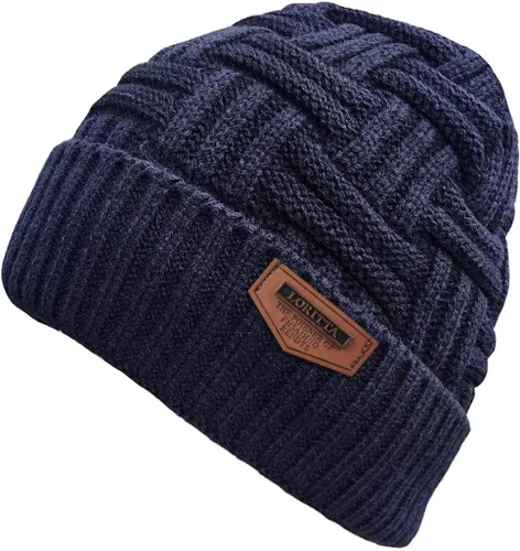 Vista 27 de Loritta Gorro de invierno cálido de punto grueso y holgado para hombre