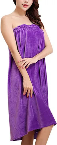 Vista 9 de Toalla envolvente para el cuerpo con broches de presión, toallas de felpa, toalla de spa, envolturas de baño para mujeres después de la ducha