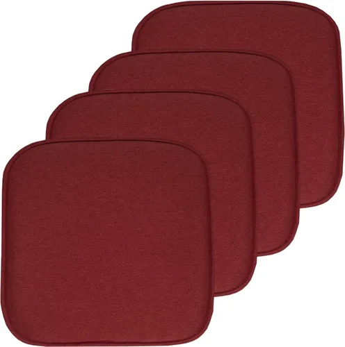 Vista 142 de Sweet Home Collection Cojines de espuma viscoelástica para silla, antideslizantes, diseño de panal de abeja, 16 x 16 pulgadas, paquete de 2