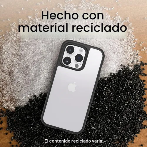 Vista 6 de OtterBox Funda para iPhone 14 Pro Max (solamente) Prefix Series, cristal negro (negro/transparente), ultrafina, apta para bolsillo, bordes elevados