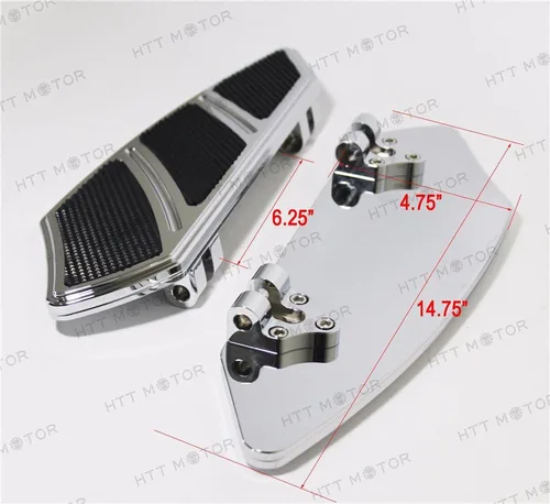 Vista 7 de XKMT-Groove Rider - Tabla de pie delantero compatible con H-D Touring Softail 84-15 cromo [B0779QWQHH]