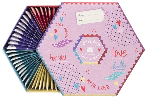 Vista 7 de ACORUS Juego de té de sabor otoñal, paquete variado de té de hierbas naturales, caja de té surtida, juego de regalo de té de 6 tés diferentes