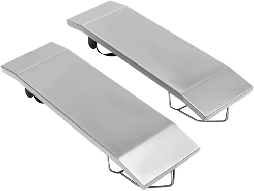 Vista 4 de Rodilleras de hormigón, 28 x 8 pulgadas, de acero inoxidable, curvadas con rodilleras, rodilleras, tablas de kneedboards de concreto, deslizadores
