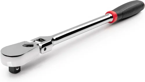 Vista 2 de TEKTON Trinquete de agarre cómodo de larga duración con cabeza flexible de 1/2 pulgada x 14 pulgadas sin liberación rápida SRH22214 Unidad de 1/2