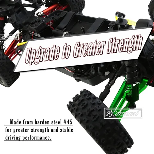 Vista 5 de Rc Eje de transmisión CVD Actualizaciones para 1/8 Typhon 4x4 3s Blx, 1/8 Typhon 550 Mega 4x4, 4 piezas Piezas de mejoras de ejes delanteros