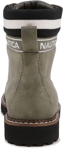 Vista 3 de Nautica Women's Hiking Winter Boot Explorer Dress Ankle Bootie (Lace-UpZipper)