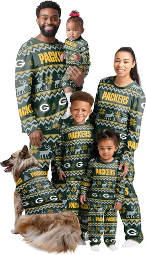 Vista 29 de FOCO NFL womens Nfl Team Ugly Pattern Matching Set Family Holiday Pajamas