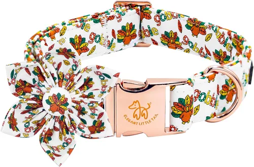Vista 14 de Elegant little tail Collar de perro de San Patricio con flor, collares de perro con flores, trébol verde, regalo para mascotas, collares ajustables