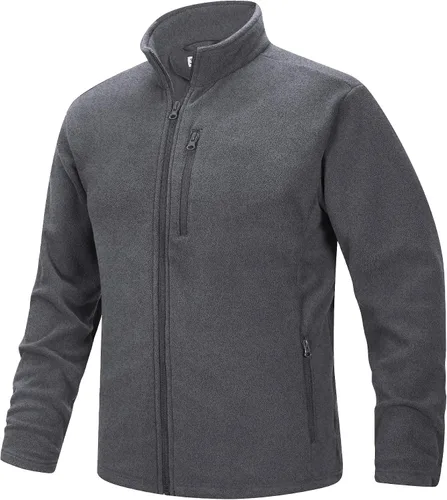 Vista 11 de 33,000ft - Chaqueta de forro polar con cremallera completa para hombre, ligera, cálida y suave, chaquetas de manga larga con bolsillos