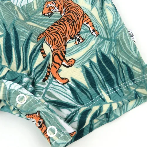 Vista 4 de HonestBaby Conjunto de body de 3 piezas con diseño de burbujas para bebé, mameluco y diadema