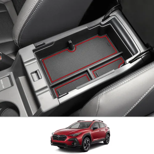 Vista 8 de CDEFG Bandeja organizadora de consola central Crosstrek 2024 2025 2026 para Subaru Crosstrek Hybrid Impreza 2024 2025 2026, accesorios para consola