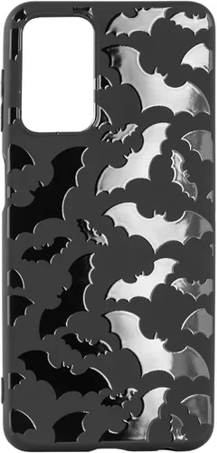 Vista 14 de Funda de teléfono negra mate compatible con Samsung Galaxy Note 10 4G 2019 – Funda protectora de goma delgada con diseño de murciélagos, diseño