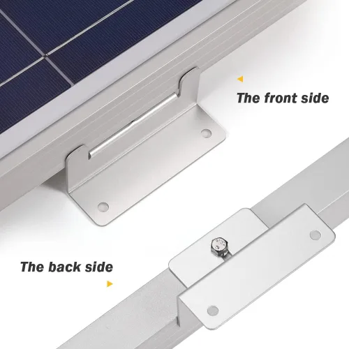 Vista 2 de BougeRV 8 unidades de soporte tipo Z para montaje de panel solar, compatible con RV, techo, embarcación, fuera de la red, 2 juegos de 4