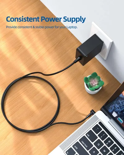 Vista 5 de Superer Cargador de CA de 65 W apto para Asus Q407IQ Q407I Q407 Q4071 Q427FL Q427FA Q427F Q427 Q427FL-BI7T5 2 en 1 13.3 pulgadas FHD Laptop 7.5ft