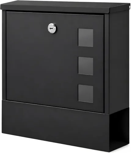 Vista 10 de KYODOLED - Buzón de pared con bloqueo para exterior, cerradura de Negro 01