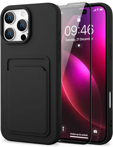Vista 42 de MZELQ Compatible con iPhone 11 Funda TPU Soporte para Tarjetas Cubierta de Billetera, Protección de Cámara + Protector de Pantalla Funda Suave