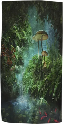Vista 15 de Pehede Toalla de mano naranja retro 60S, azul y verde claro, círculo colorido repetitivo, toalla de baño suave para cara de invitados, decoraciones