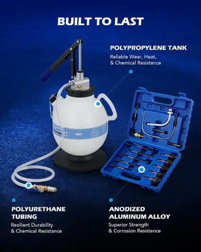 Vista 6 de OMT Juego de bomba de transferencia de fluidos de transmisión de 2 galones con 15 adaptadores ATF 7.5L Manual ATF Refill Tool for Auto Shops