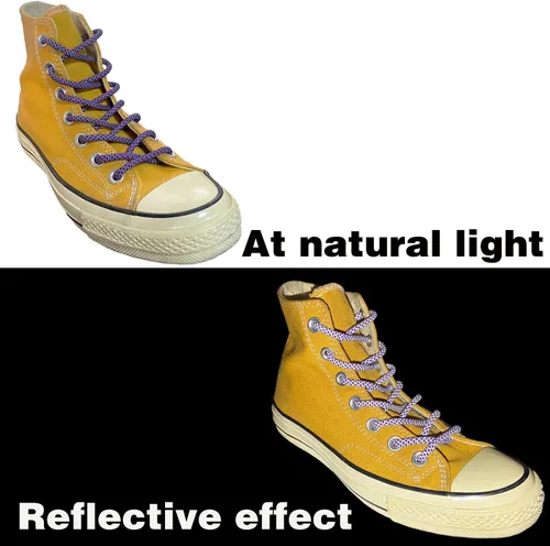 Vista 2 de Sport Round Shoe Laces Reflective, for ShoesBoots 9 Different Lengths Thick 6