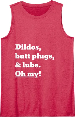 Vista 11 de Consoladores, tapones y lubricante. ¡Oh my! Camiseta sin mangas, Negro, S