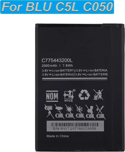 Vista 2 de Batería de repuesto C775443200L compatible con BLU C5L C050 C5 2019 C110L C110 con herramientas