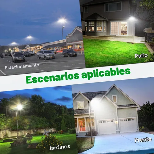 Vista 6 de Paquete de 2 Luces Solares para Exteriores - Luces Solares de 8000W para Exteriores Impermeables con Sensor de Movimiento, 7000K Luces Comerciales